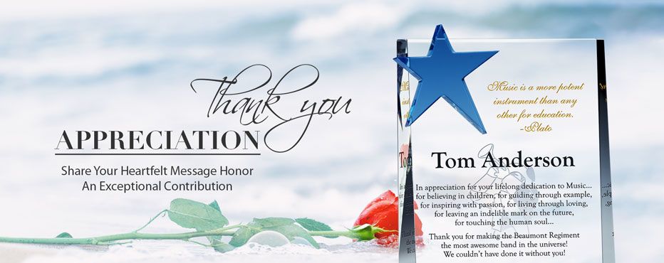 Personalized Appreciation Award Plaques - DIY Awards