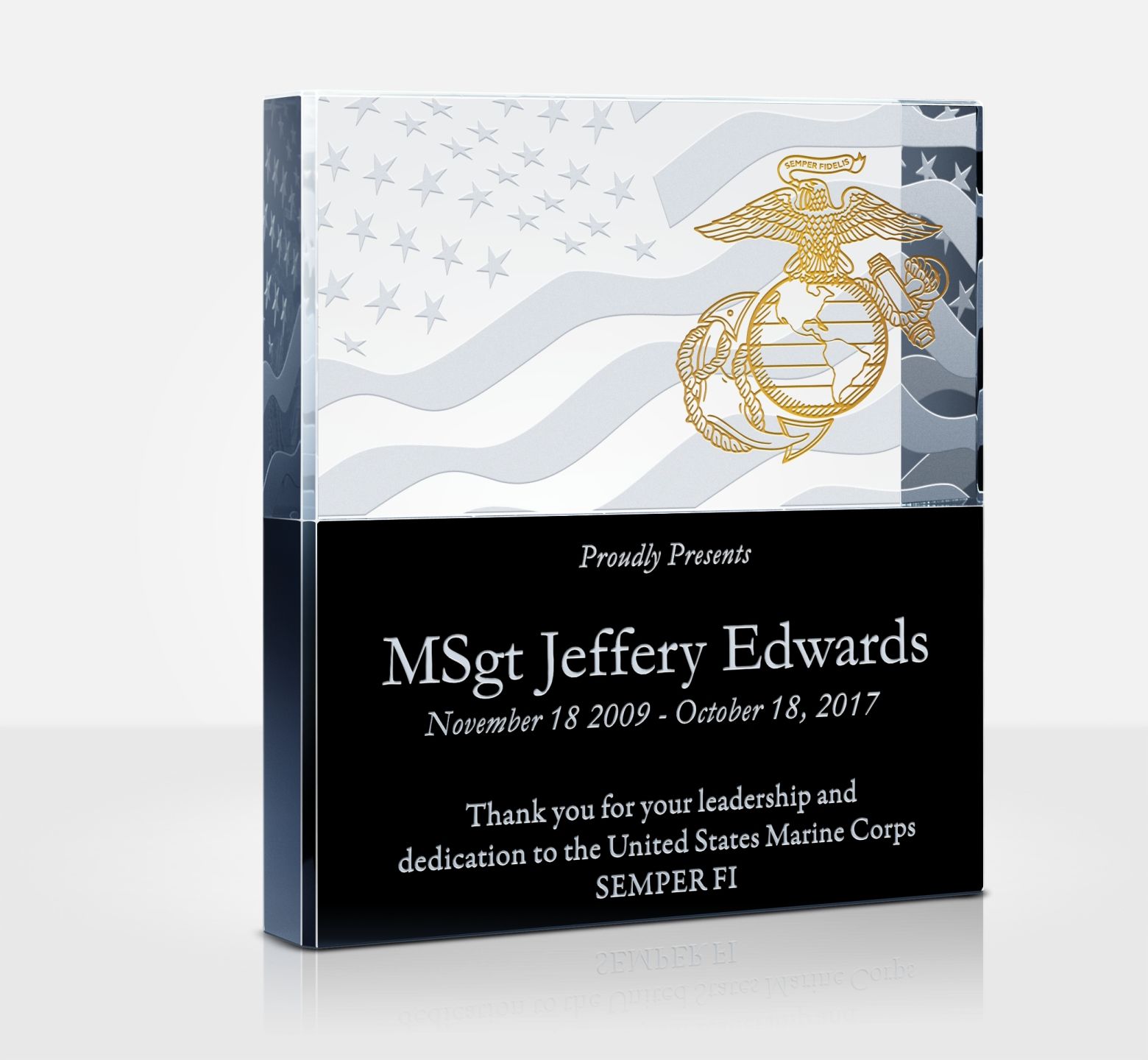 Marine Corps Appreciation Plaques and Wording Samples - DIY Awards