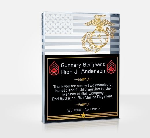 Unique Marine Corps Service Plaques & Thank You Quotes - DIY Awards