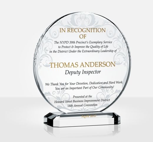 Appreciation Plaques for Police Officers, Sheriffs - DIY Awards