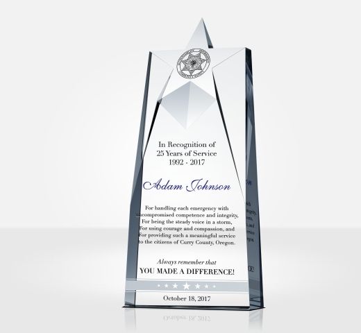 Officer Commendation Award Plaque - DIY Awards