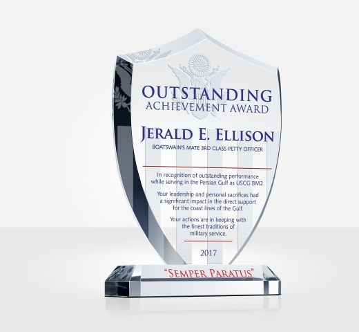 USCG Shield Recognition Plaque - DIY Awards