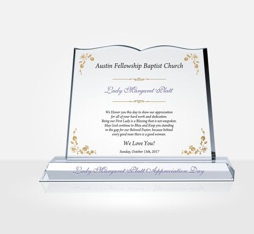 Pastor Wife Appreciation Gift Plaque - DIY Awards