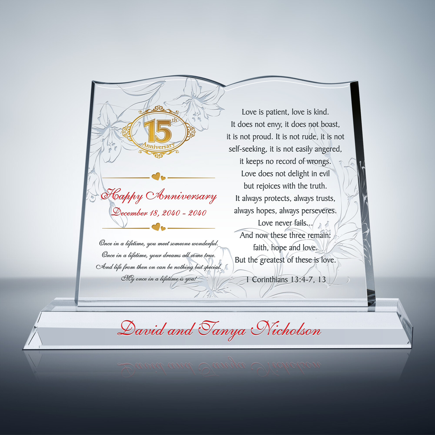 15th Anniversary Wordings Ideas And Sample Layout Diy Awards