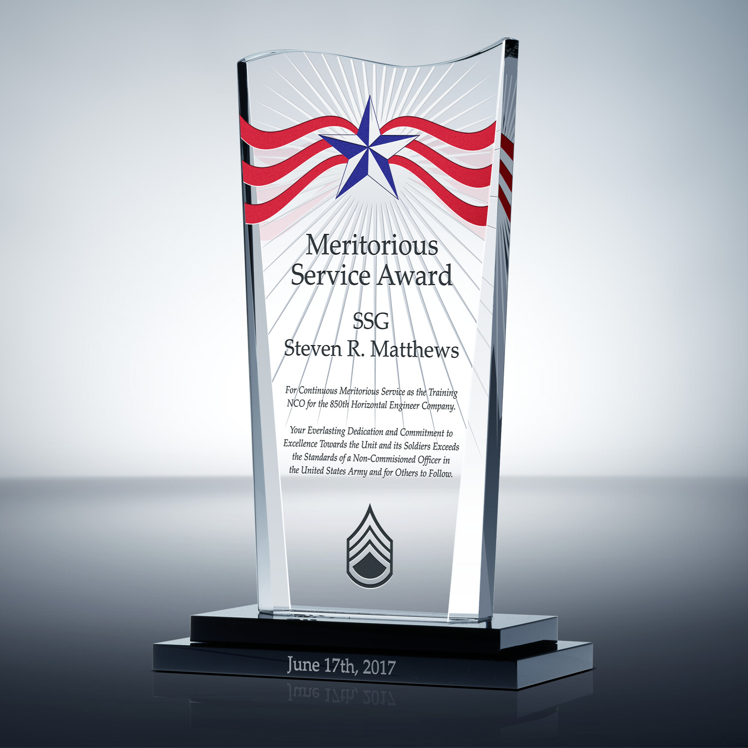 Meritorious Army Service Award (#324-3) | Wording Ideas | DIY Awards