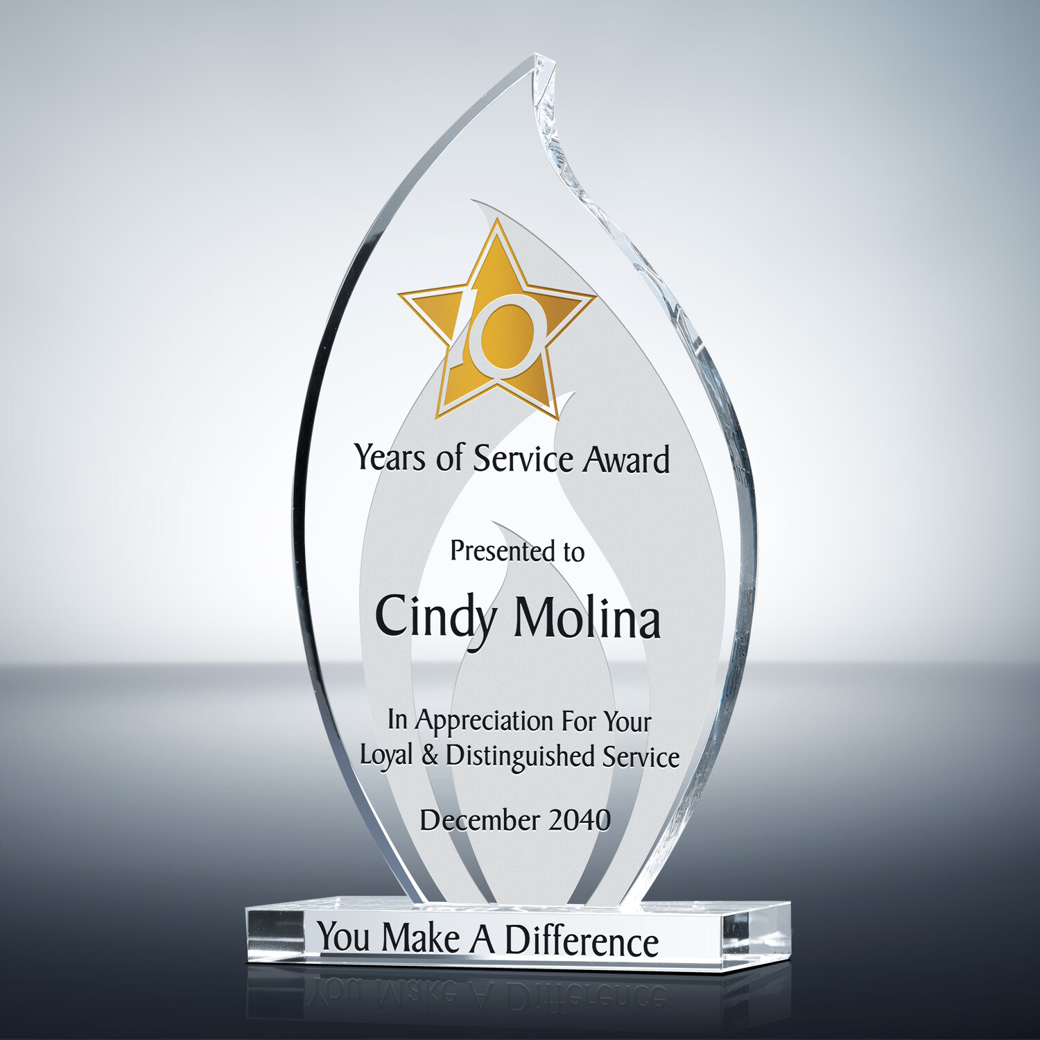 Employee Years Of Service Award Sample 005 2 Wording Ideas DIY 