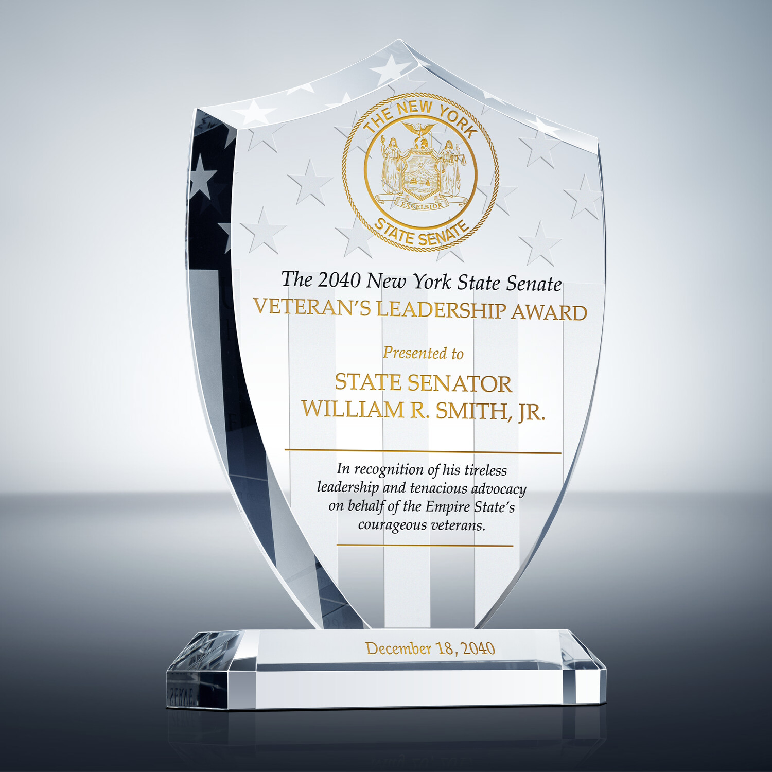 State Senator Recognition Plaque (#510-4) | Wording Ideas | DIY Awards