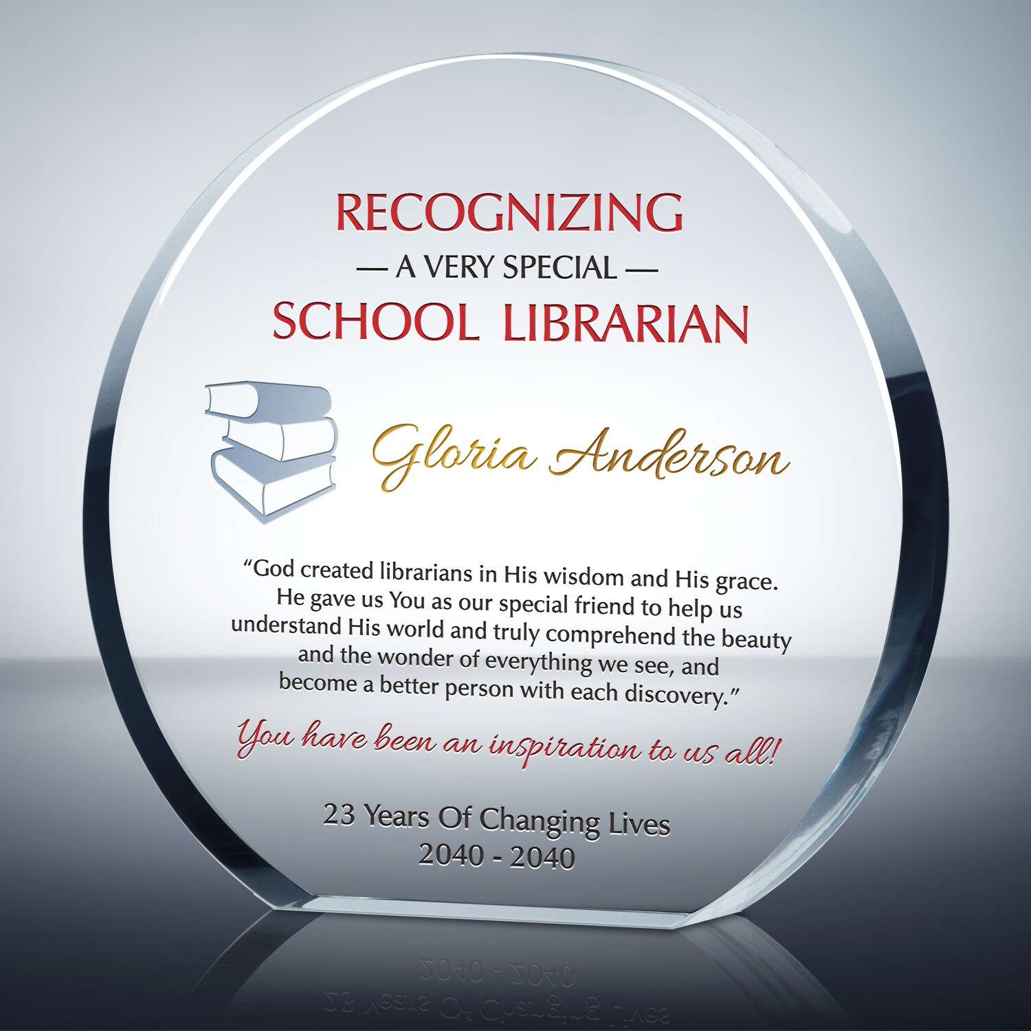 School Librarian Appreciation Quote (#539-3) | Wording Ideas | DIY Awards