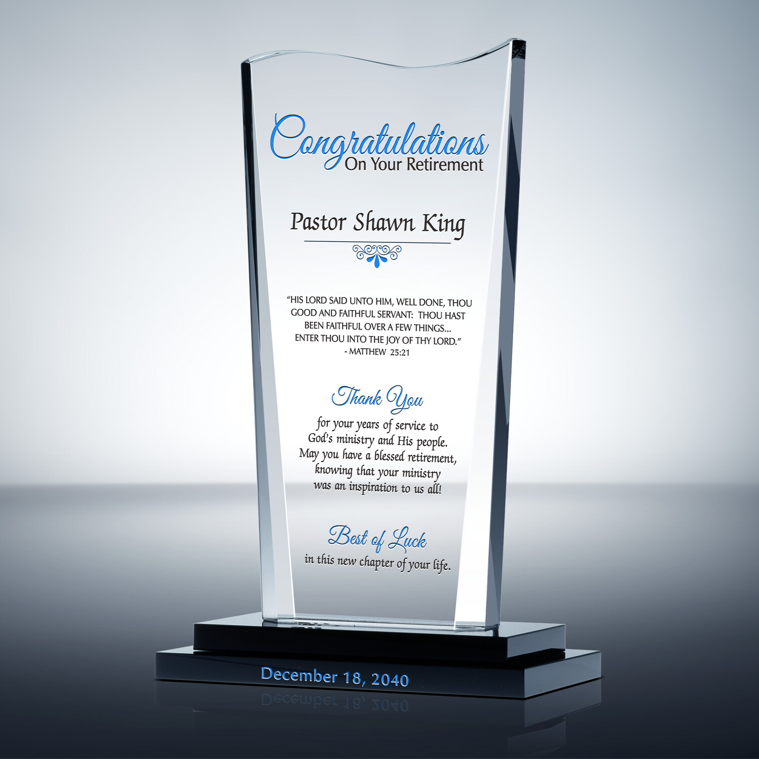 Pastor Emeritus Award Wording Ideas (#564-1) | Wording Ideas - DIY Awards