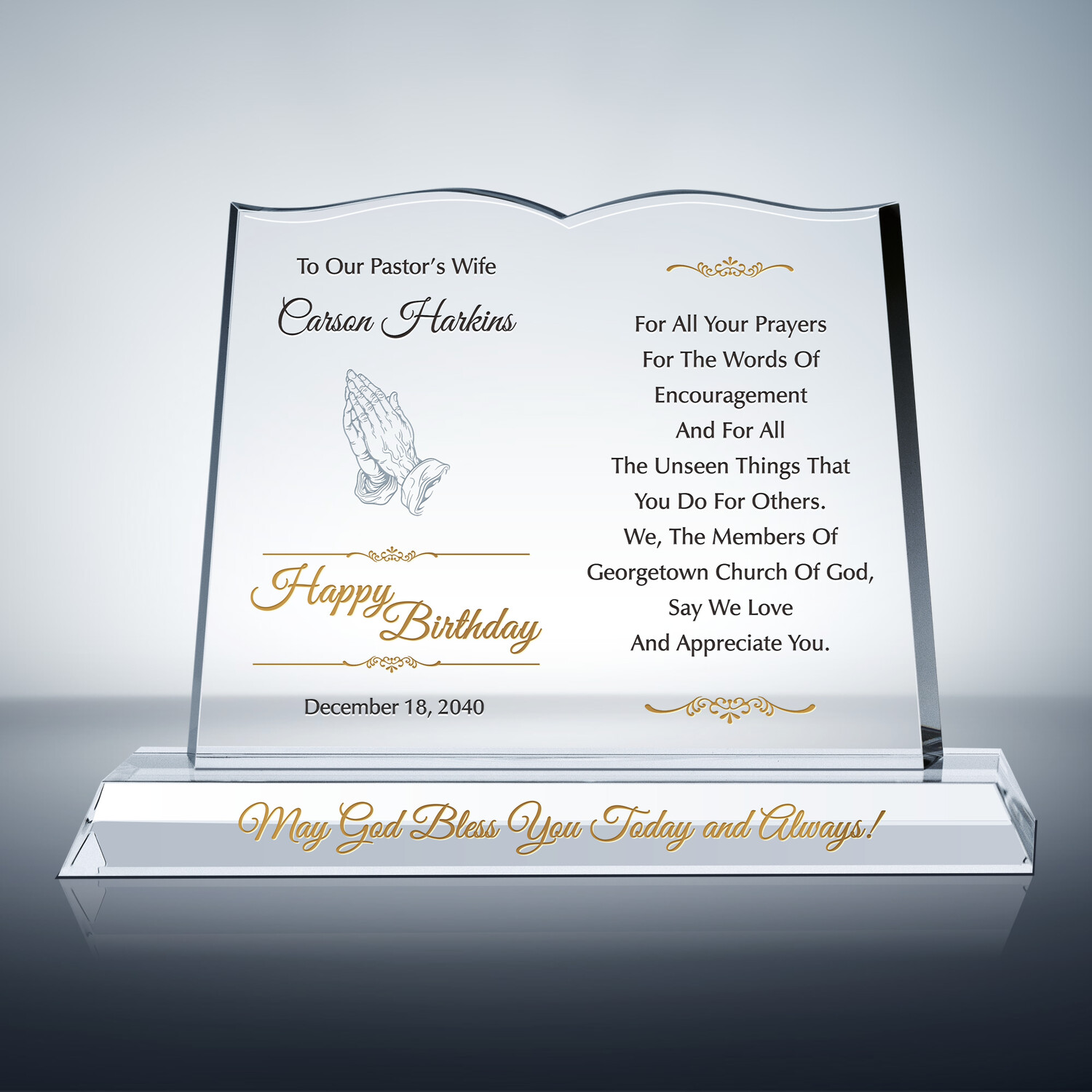 birthday wording for wife of Gift  Plaque  2) wife Pastorâ€™s (#611 Birthday Wording for