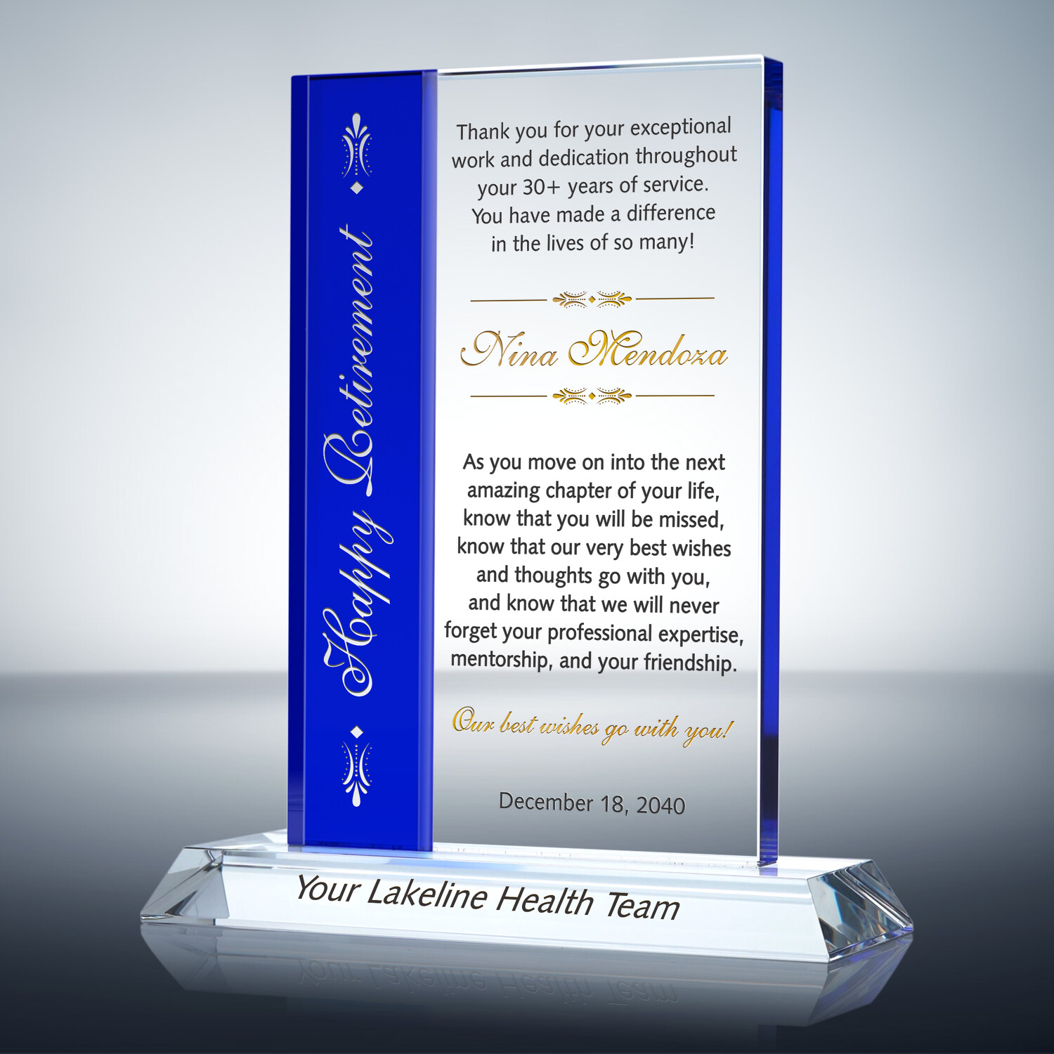 Retirement Gift for Special Coworker (#008-5) | Wording Ideas | DIY Awards