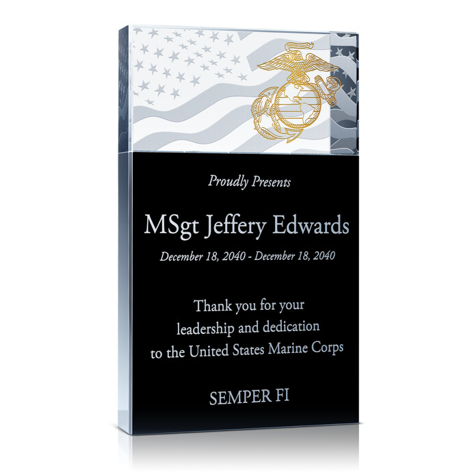 Marine Corps Appreciation Plaques and Wording Samples | DIY Awards