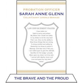 plaque oath enforcement law probation officer