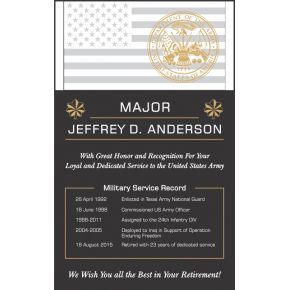 Army Retirement Plaque and Poem Samples - DIY Awards